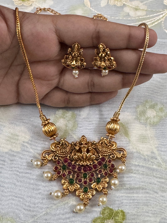 Antique Lakshmi Long Haram Set - LHG001