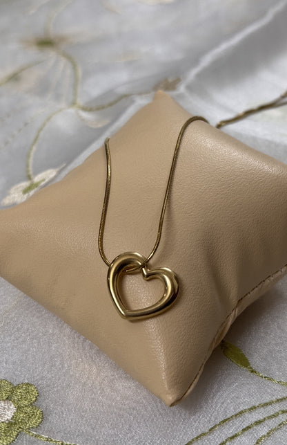 Anti-Tarnish Chain with Heart Pendant - NG004
